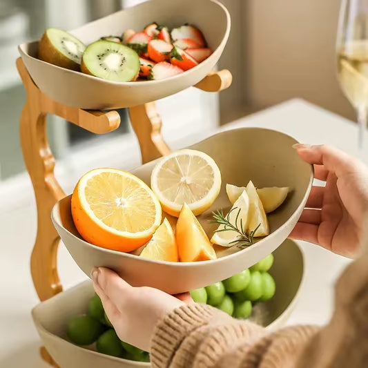 2/3 Layer Plastic Fruit Plate & Snack Dish