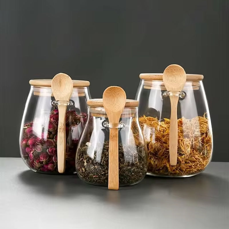 Airtight Glass Food Storage Jars