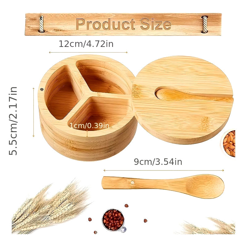 Caja de Bambú para Condimentos con Cuchara