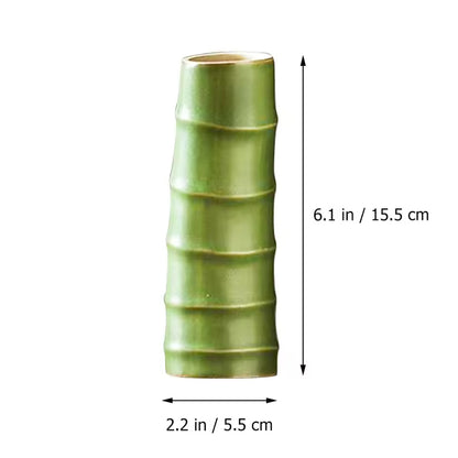 Bamboo Cylindrical Ceramic Vase