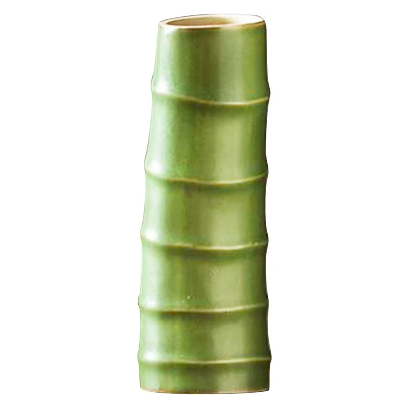 Bamboo Cylindrical Ceramic Vase