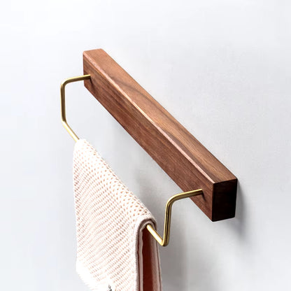 Toallero de Madera de Nogal Negro