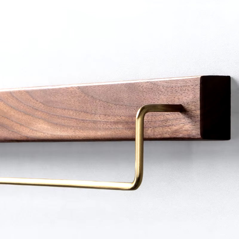 Toallero de Madera de Nogal Negro