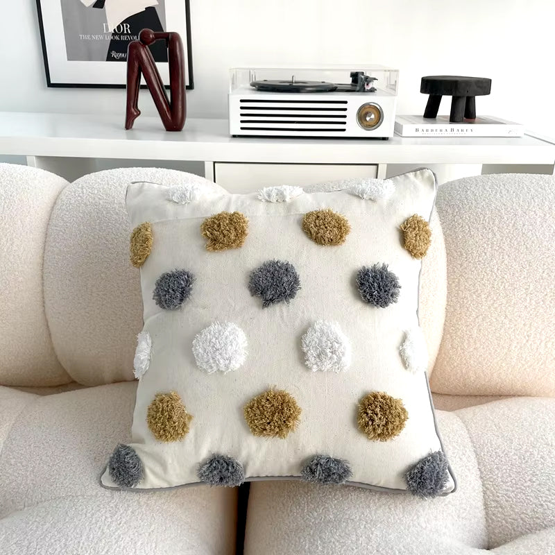 Fundas de almohada bohemias con borlas