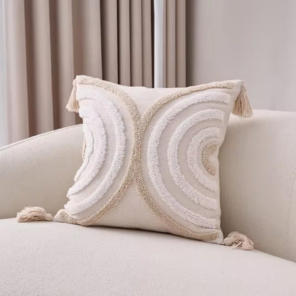 Fundas de almohada bohemias con borlas