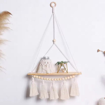 Estante Flotante de Macramé Boho