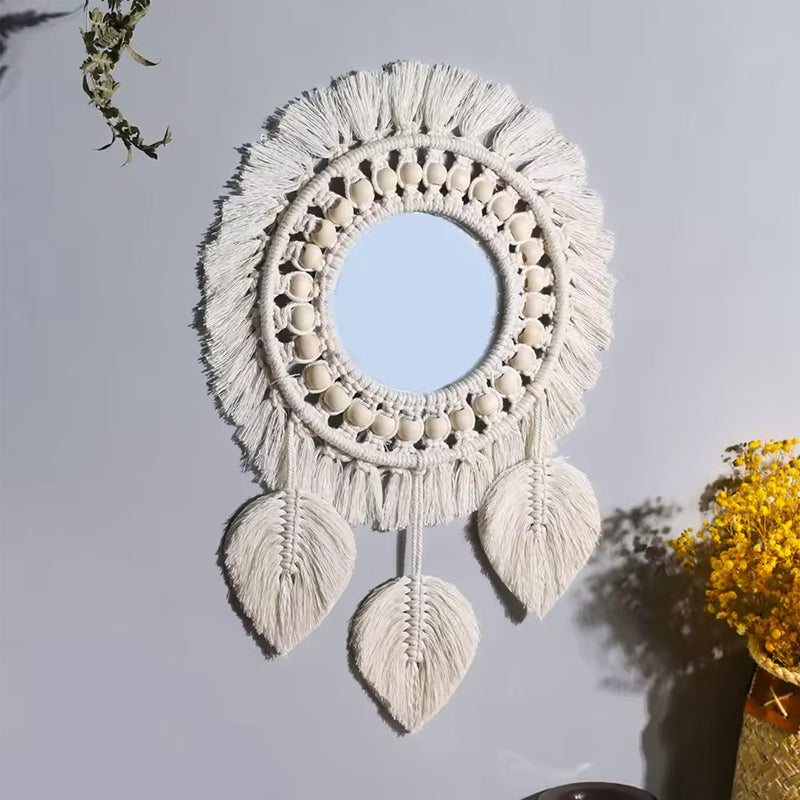 Espejo de Pared de Macramé Boho
