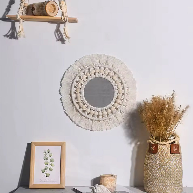 Espejo de Pared de Macramé Boho