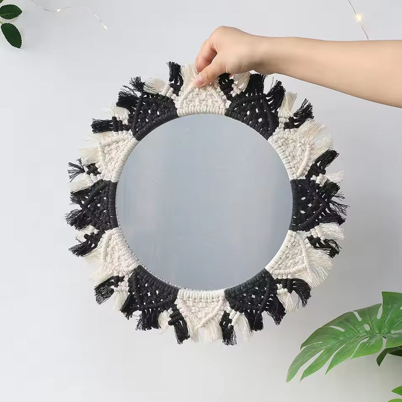 Espejo de Pared de Macramé Boho