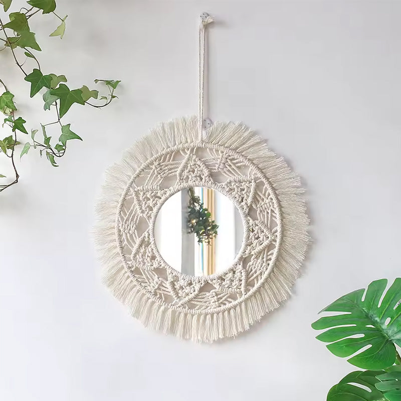 Espejo de Pared de Macramé Boho