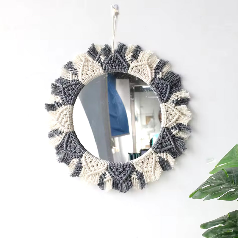 Espejo de Pared de Macramé Boho