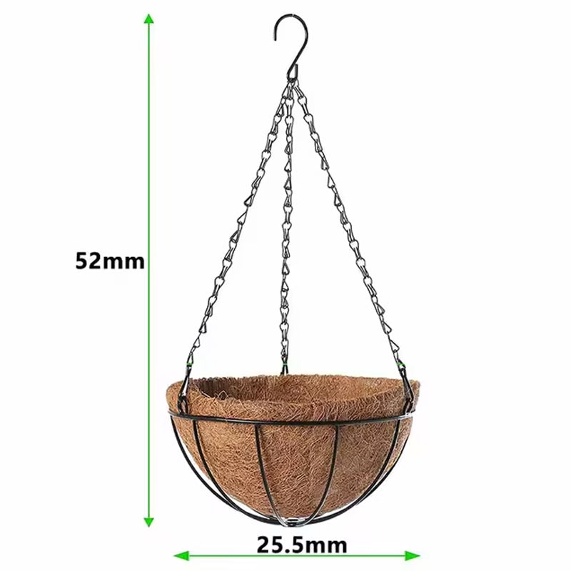 Jardinera Colgante con Revestimiento de Coco