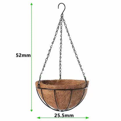 Jardinera Colgante con Revestimiento de Coco