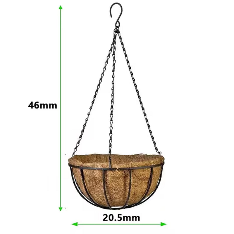 Jardinera Colgante con Revestimiento de Coco