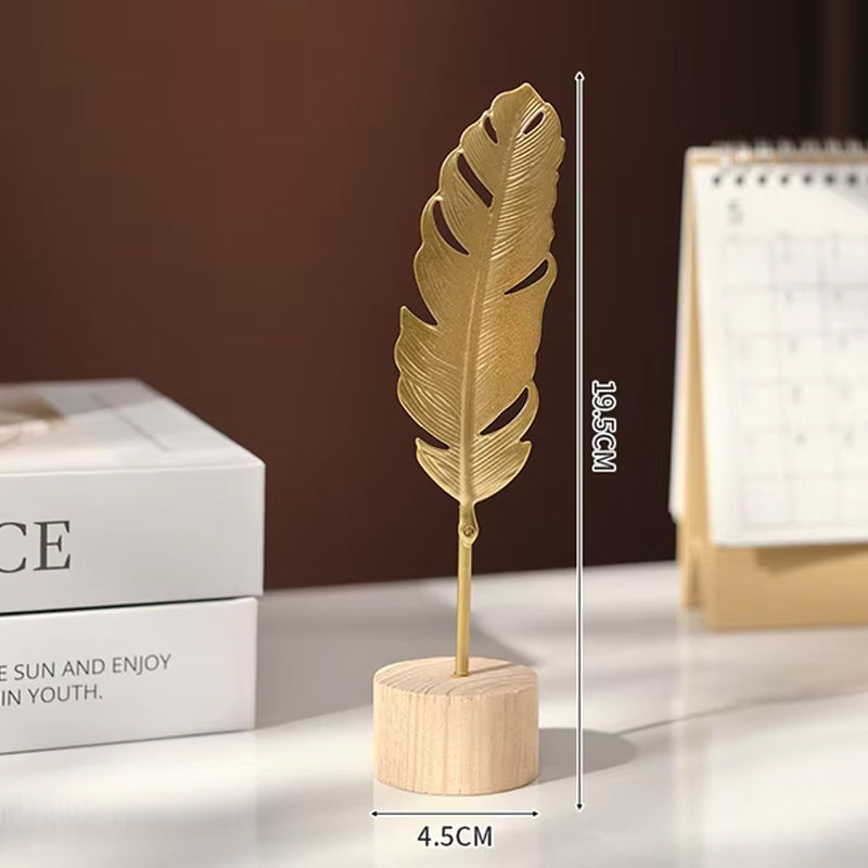 Gold Ginkgo Leaf Sculpture