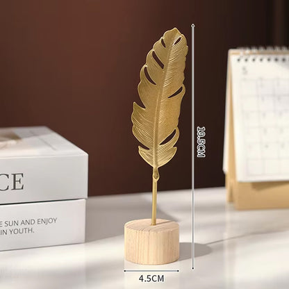 Gold Ginkgo Leaf Sculpture
