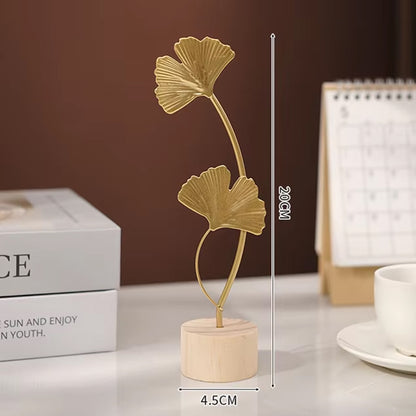 Gold Ginkgo Leaf Sculpture