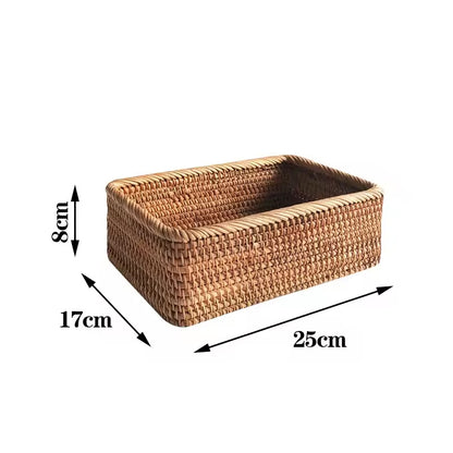 Cesta de Mimbre Tejida a Mano