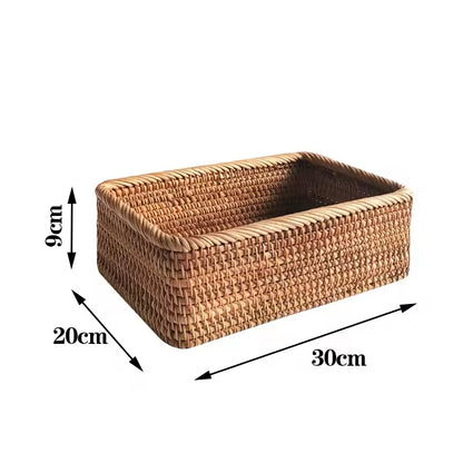 Cesta de Mimbre Tejida a Mano