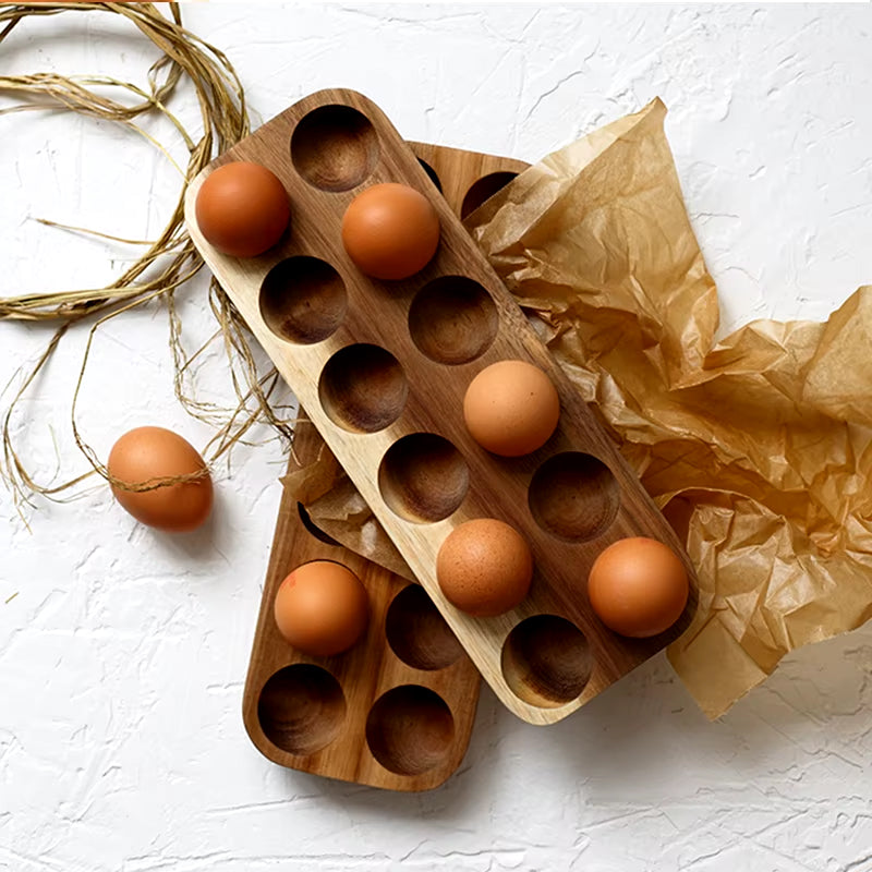 Caja de Madera Japonesa para Guardar Huevos