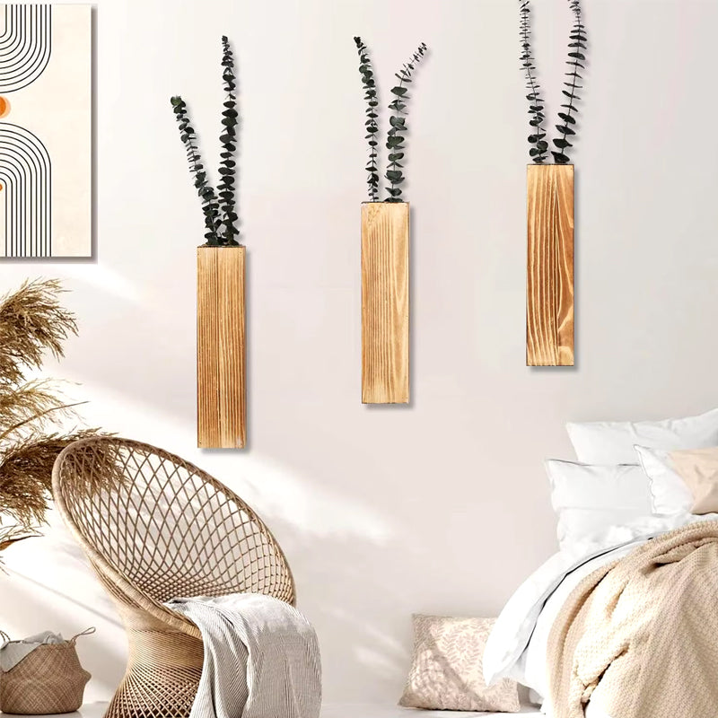 Modern Wood Hanging Vase