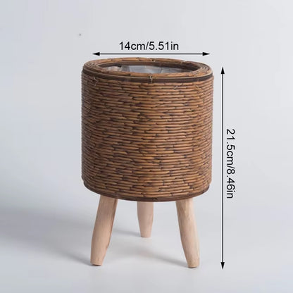 Cesta Nórdica de Ratán para Flores