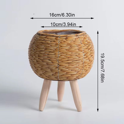 Cesta Nórdica de Ratán para Flores
