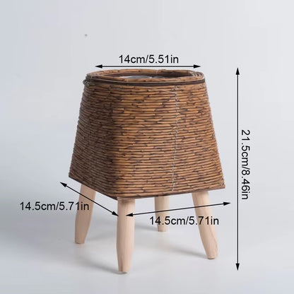 Cesta Nórdica de Ratán para Flores