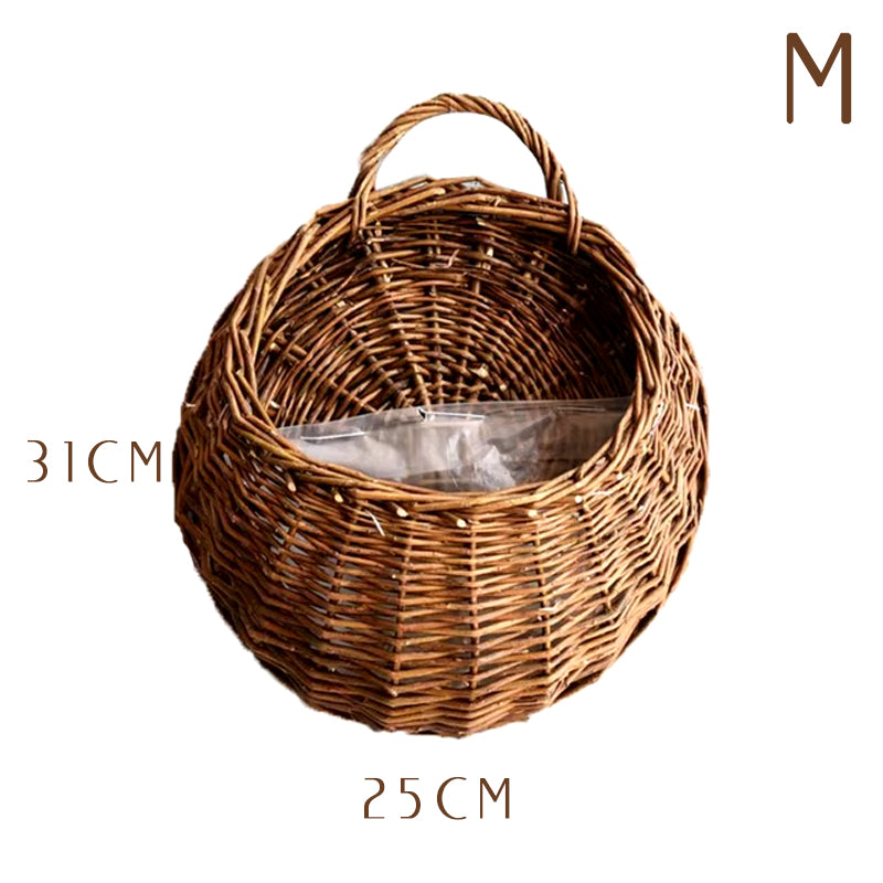Cesta Jardinera de Pared de Ratán