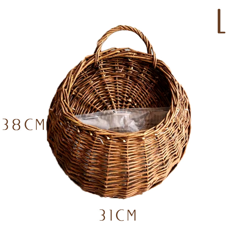 Cesta Jardinera de Pared de Ratán