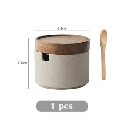 Tarro de Cerámica Retro para Condimentos