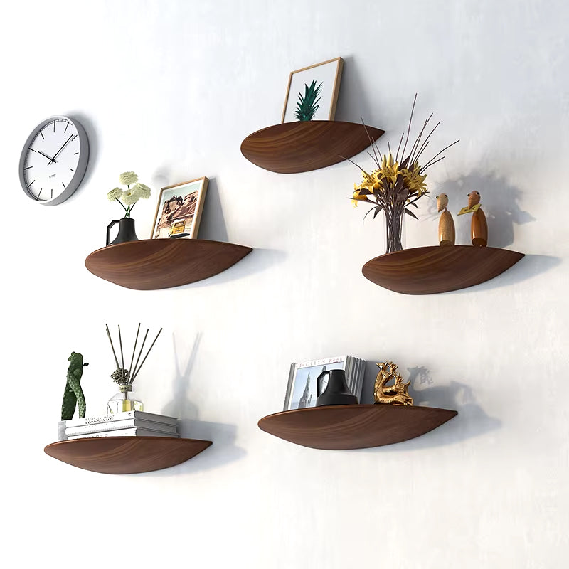 Semicircle Wooden Wall Shelf