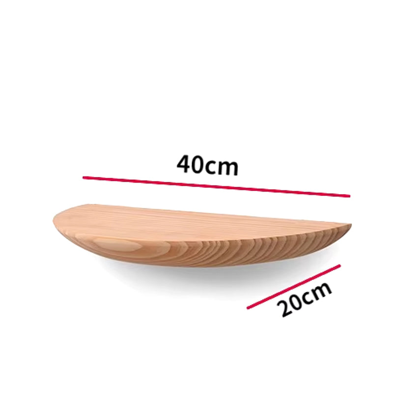Semicircle Wooden Wall Shelf
