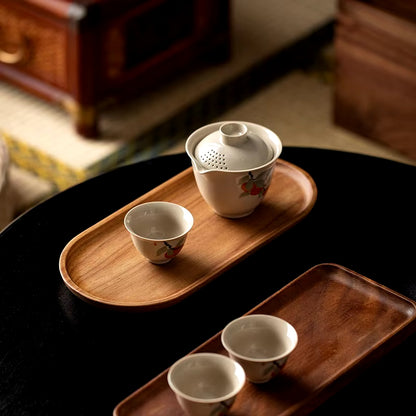 Solid Wood Dessert Plate