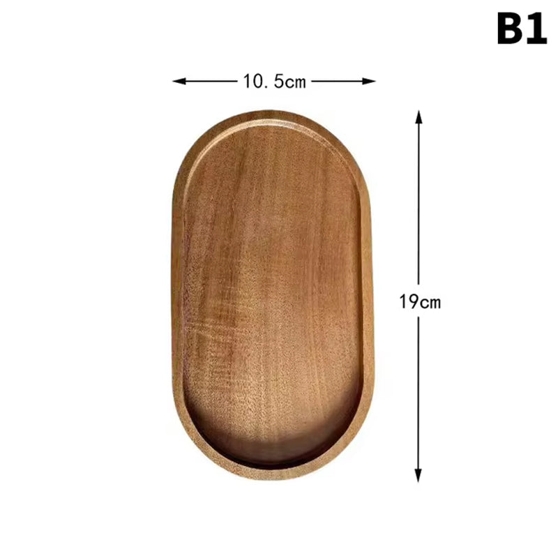 Solid Wood Dessert Plate