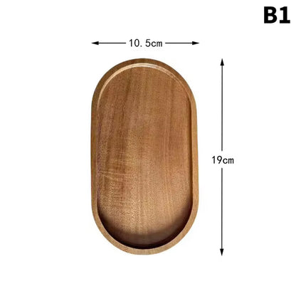 Solid Wood Dessert Plate