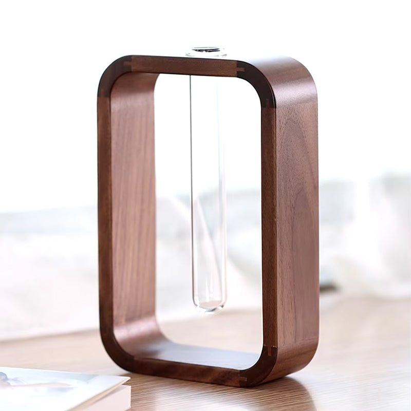 Solid Wood Hydroponic Vase