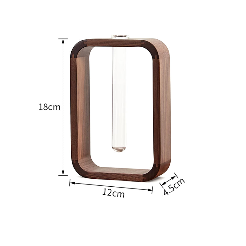 Solid Wood Hydroponic Vase