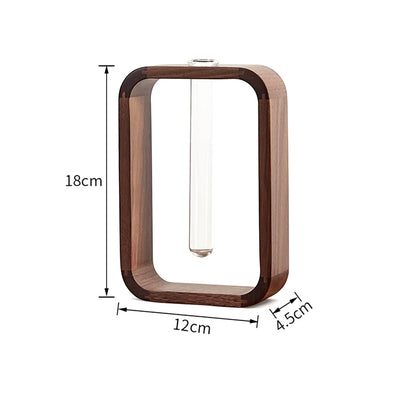 Solid Wood Hydroponic Vase