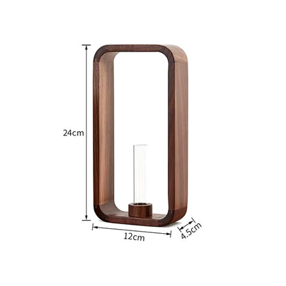 Solid Wood Hydroponic Vase