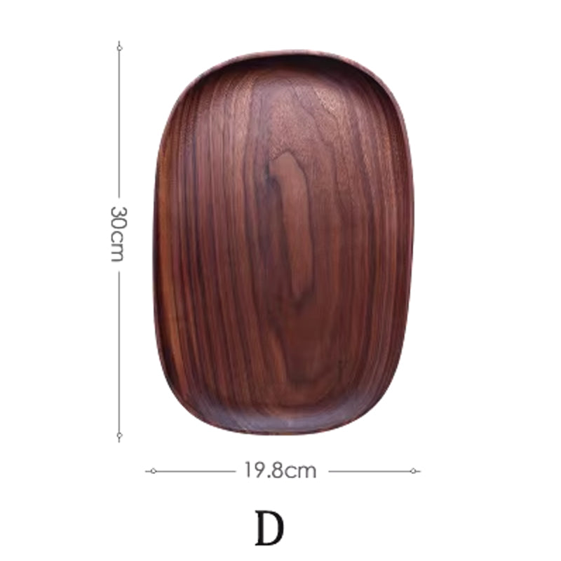 Solid Wood Round Dinner Plates