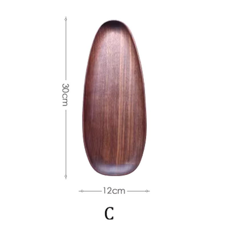 Solid Wood Round Dinner Plates