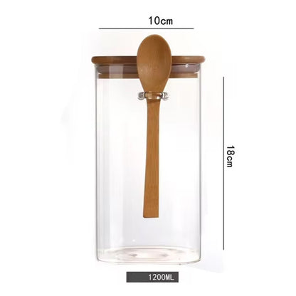 Bote de café cuadrado con cuchara