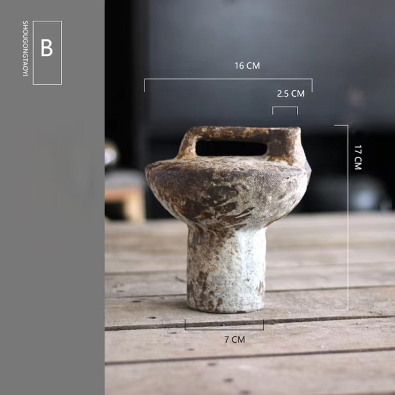 Vase Cerámico Wabi-Sabi Vintage