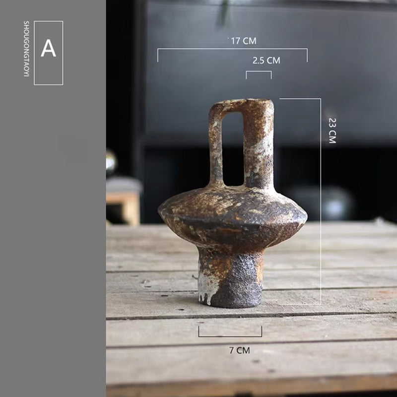 Vase Cerámico Wabi-Sabi Vintage