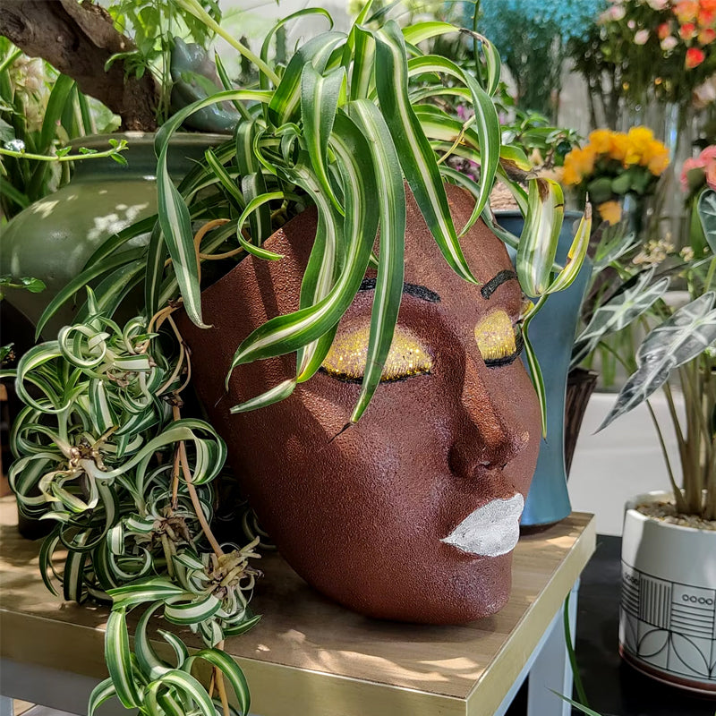 Jardinera de Pared con Forma de Cara
