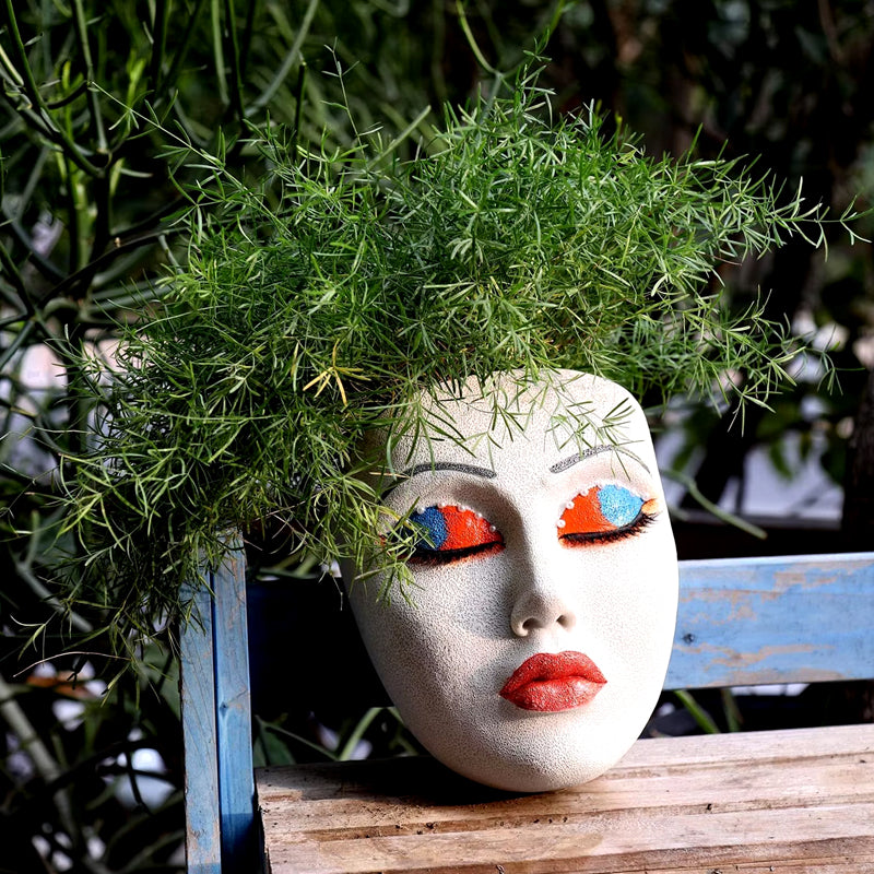 Jardinera de Pared con Forma de Cara