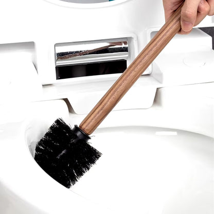 Wood Toilet Brush with Ceramic Base