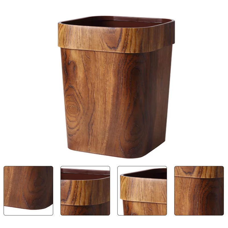 Papelera de Madera Retro