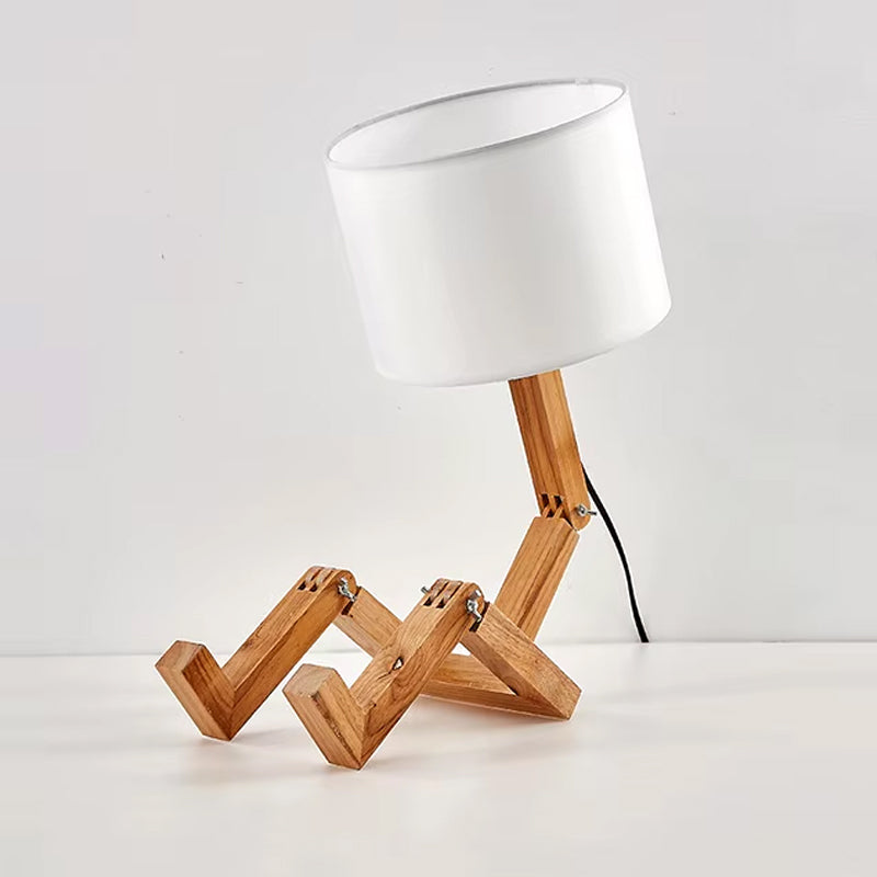 Lámpara de Mesa Robot de Madera